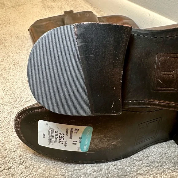 NWT Frye Paige tall boots in dark brown size 8